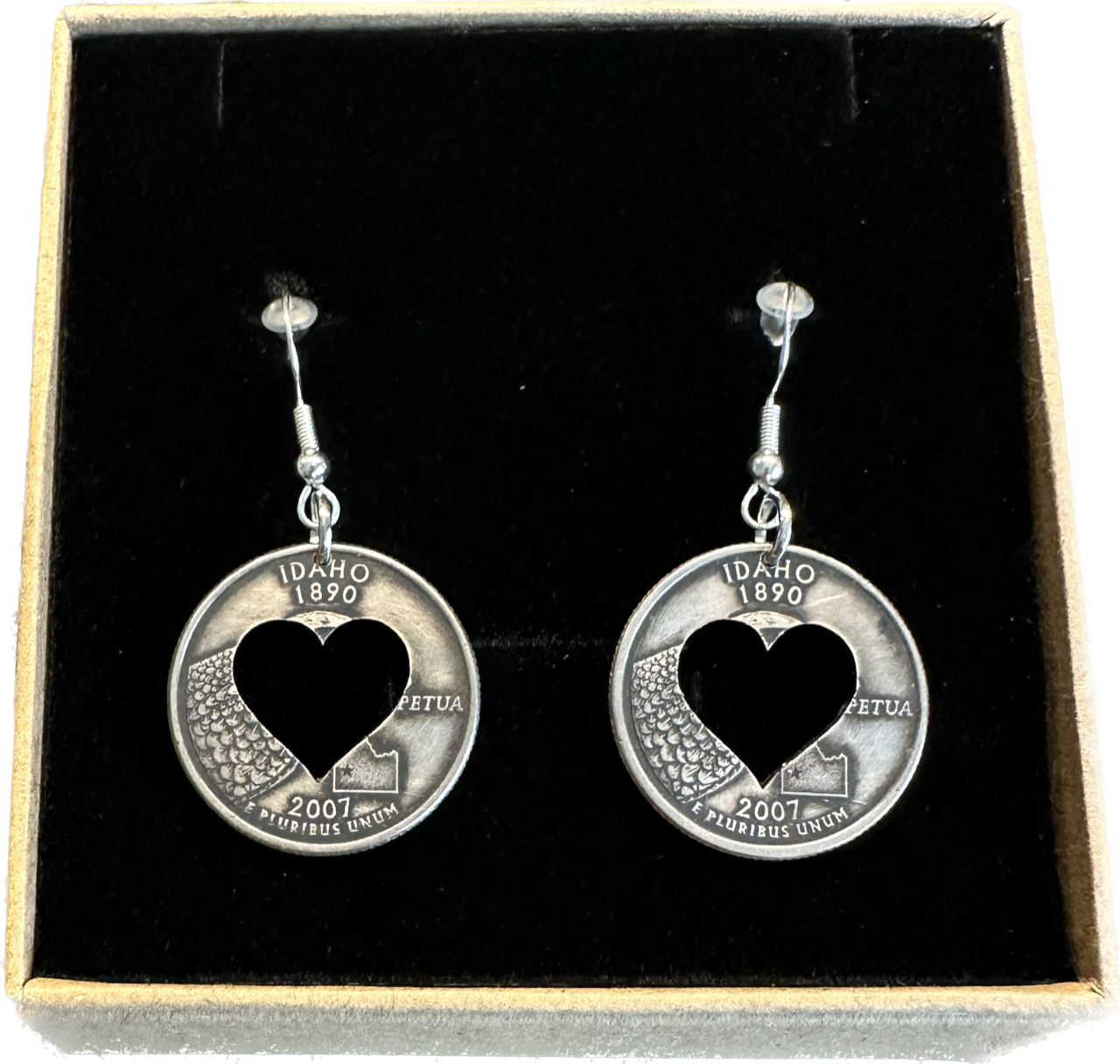 Idahome Heart Quarter Earrings