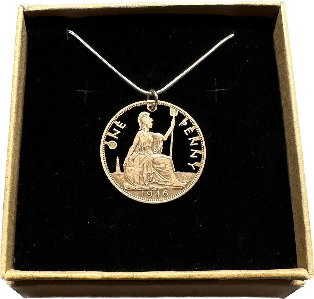 UK One Penny Cut Out Pendant