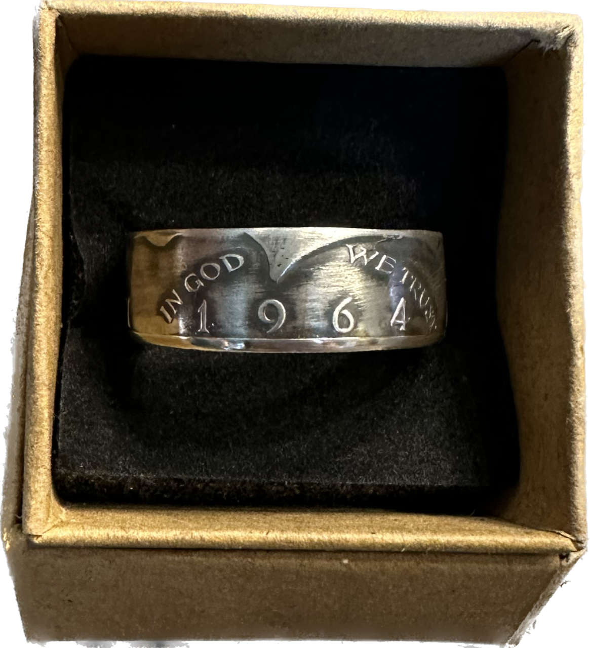 JFK 1964 Half Dollar Silver Coin Ring