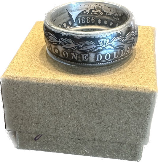Morgan Dollar Silver Coin Ring