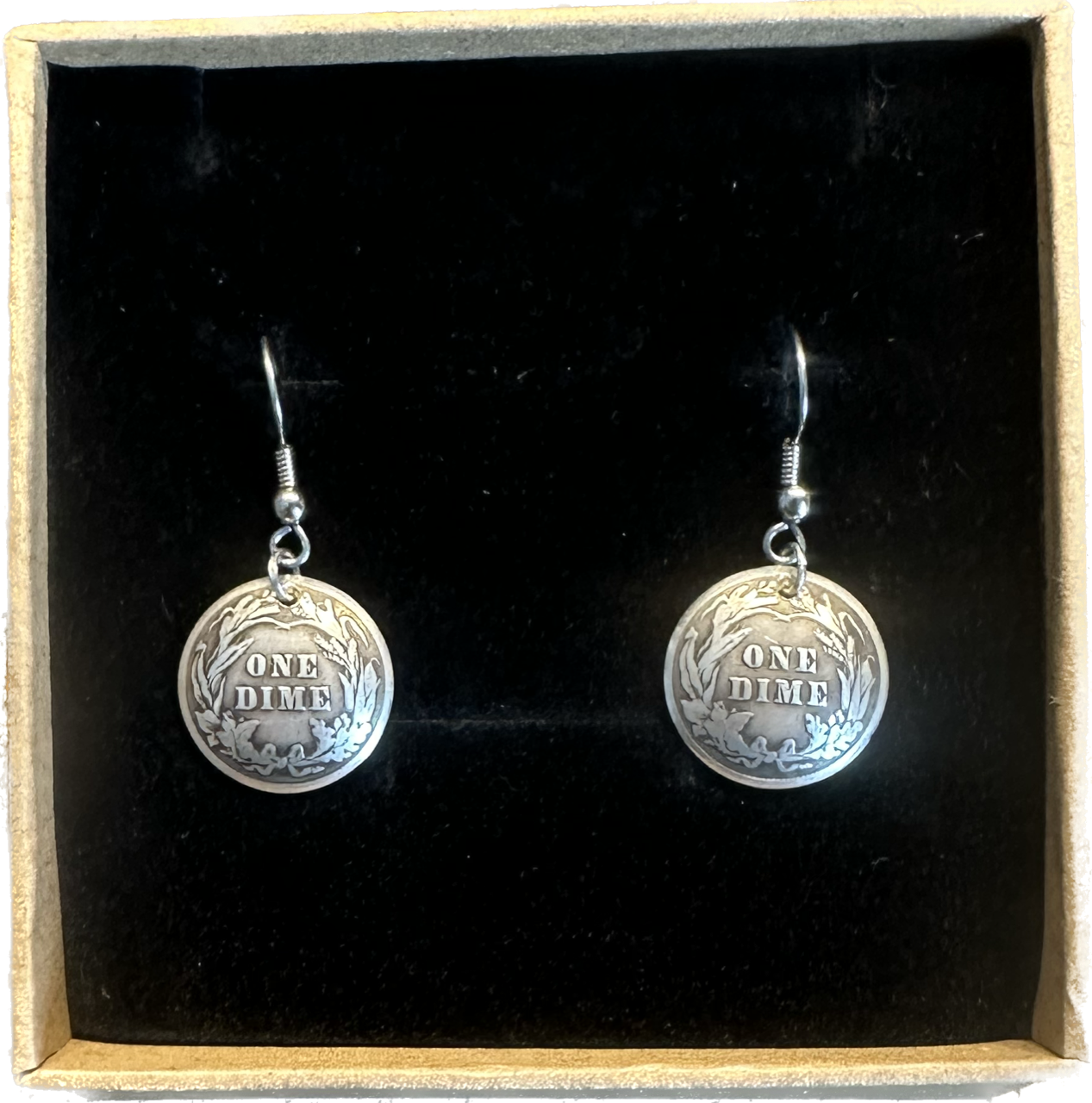 U.S Barber Dime Silver Earrings