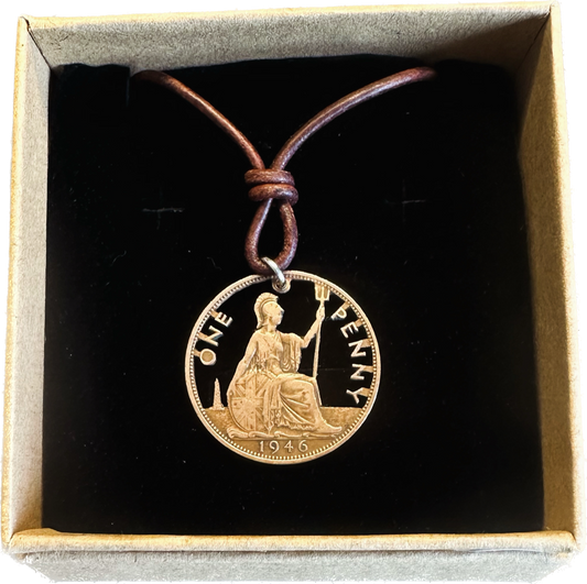 UK One Penny Cut Out Pendant