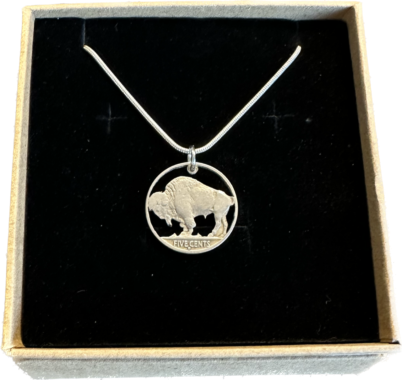 U.S. Buffalo Nickel Necklace (Reverse)