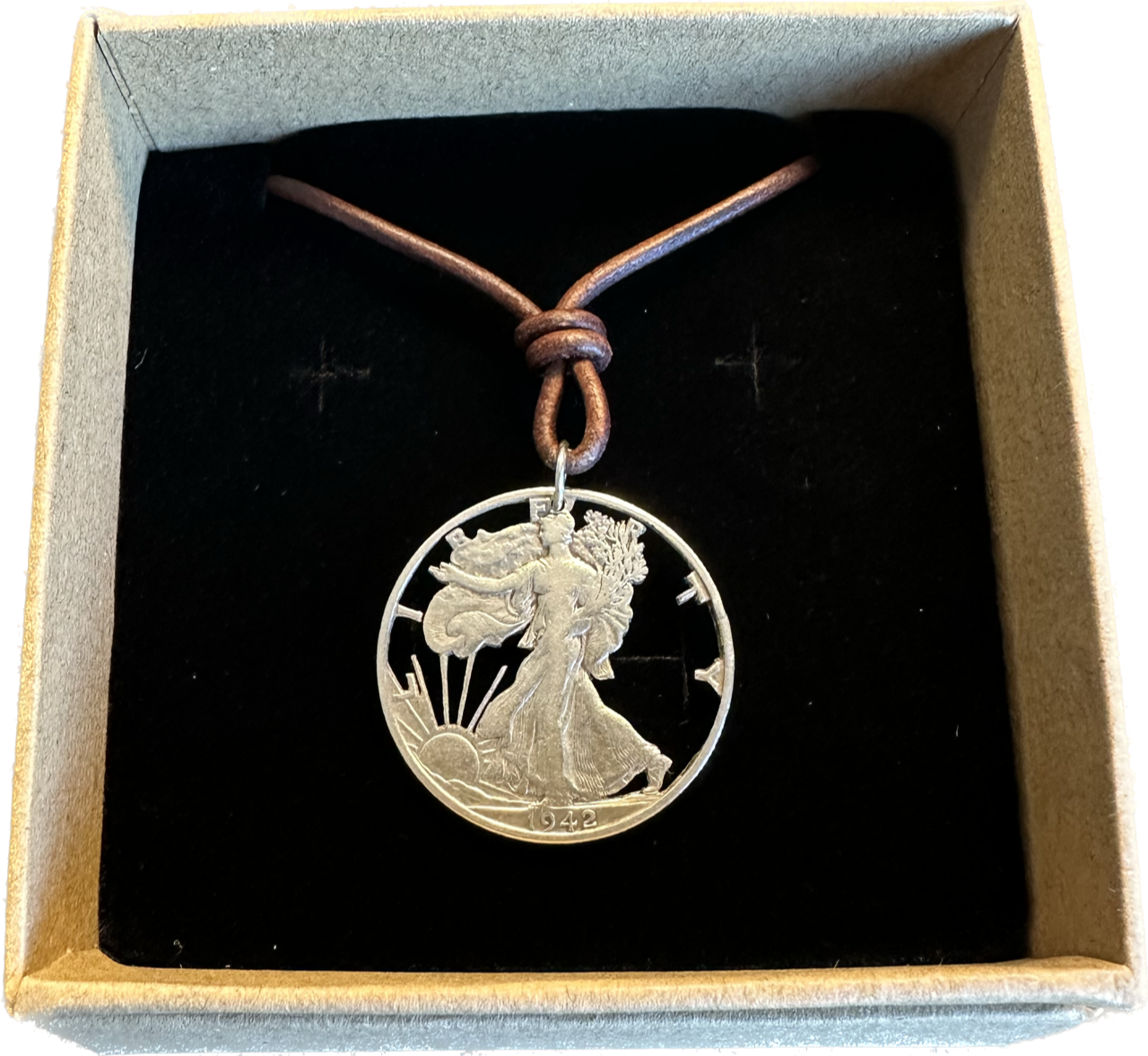 U.S. Walking Liberty Silver Necklace (Lady Liberty)