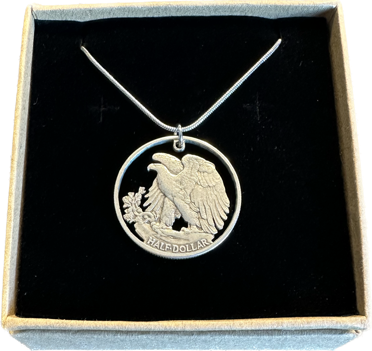 U.S. Walking Liberty Silver Necklace (Eagle)