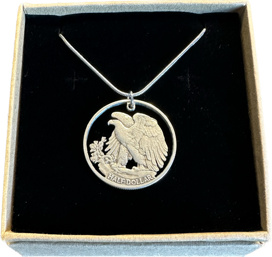 U.S. Walking Liberty Silver Necklace (Eagle)