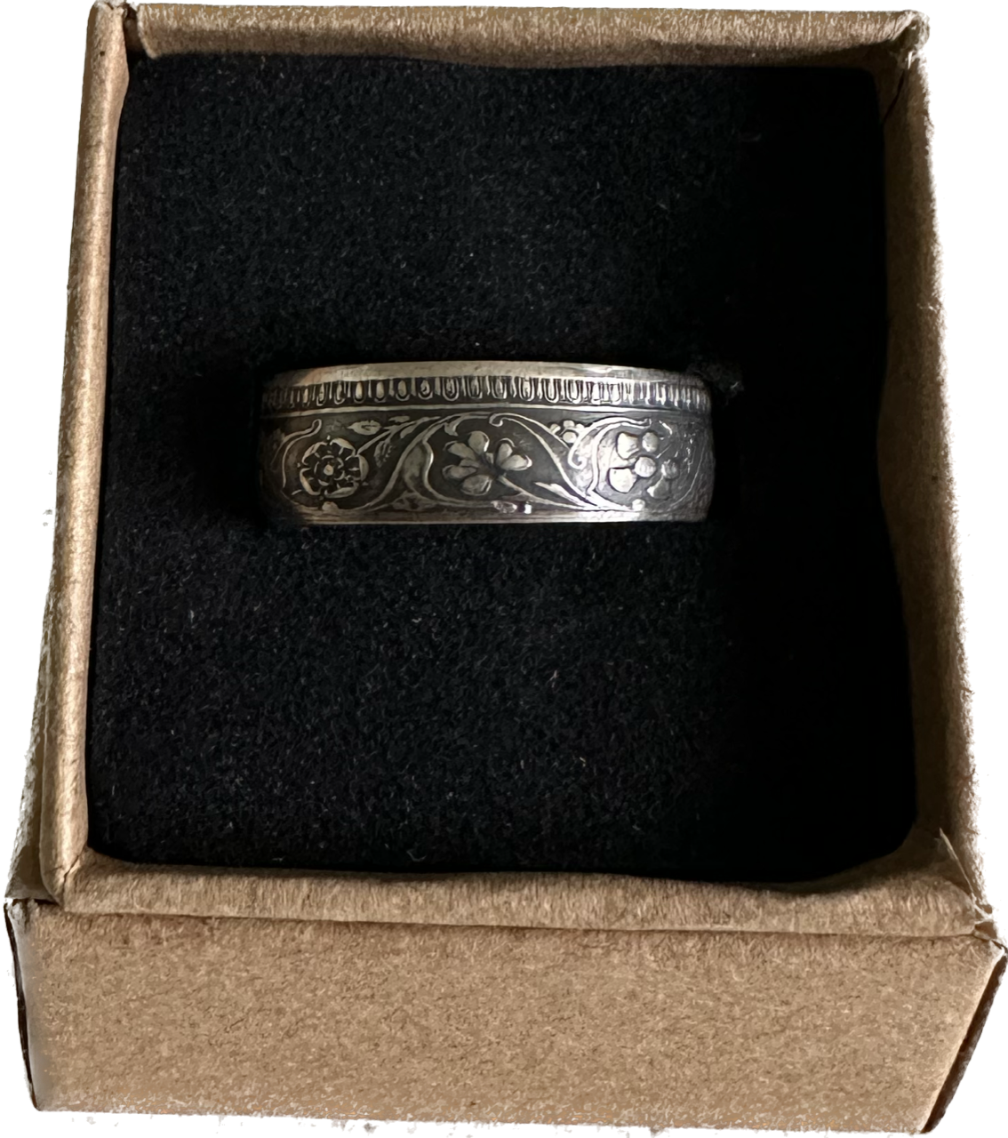 India Half Rupee Silver Ring