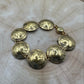 U.S. Buffalo Nickel Domed Coin Bracelet 24k gold plated on a light wood round. - Mountainstruck Coin Jewelry