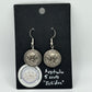 Australia Echidna 5 Cent Domed Coin Earrings on a black backing with a white background. - Mountainstruck Coin Jewelry