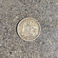 Australia emu kangaroo 6 pence silver coin on concrete background- Mountainstruck Coin Jewelry