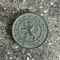 Belgium 10 Cents Lion front of coin on a concrete background. - Mountainstruck Coin Jewelry