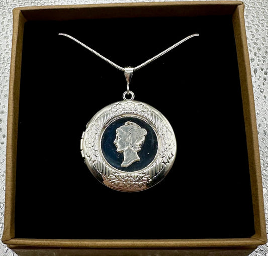 U.S. Mercury Dime Hand Cut Head Picture Locket- Mountainstruck Coin Jewelry