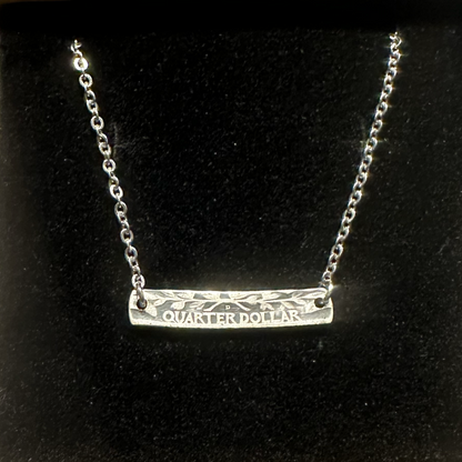 U.S. Silver Bar Quarter Coin Necklace - Mountainstruck Coin Jewelry