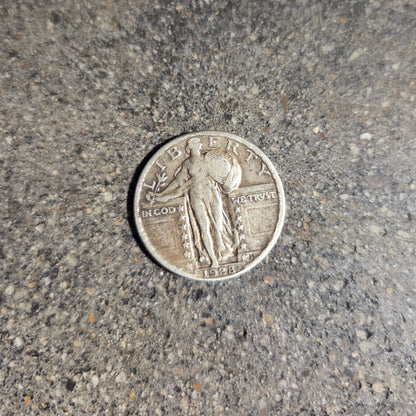 U.S. Soaring Eagle Quarter Silver Coin front on a concrete background. - Mountainstruck Coin Jewelry