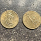 U.S. Statue of Liberty Dollar Coin on a concrete background. Front face of coin is on the left of picture and back side of coin on the right. - Mountainstruck Coin Jewelry