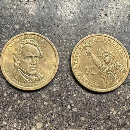 U.S. Statue of Liberty Dollar Coin on a concrete background. Front face of coin is on the left of picture and back side of coin on the right. - Mountainstruck Coin Jewelry