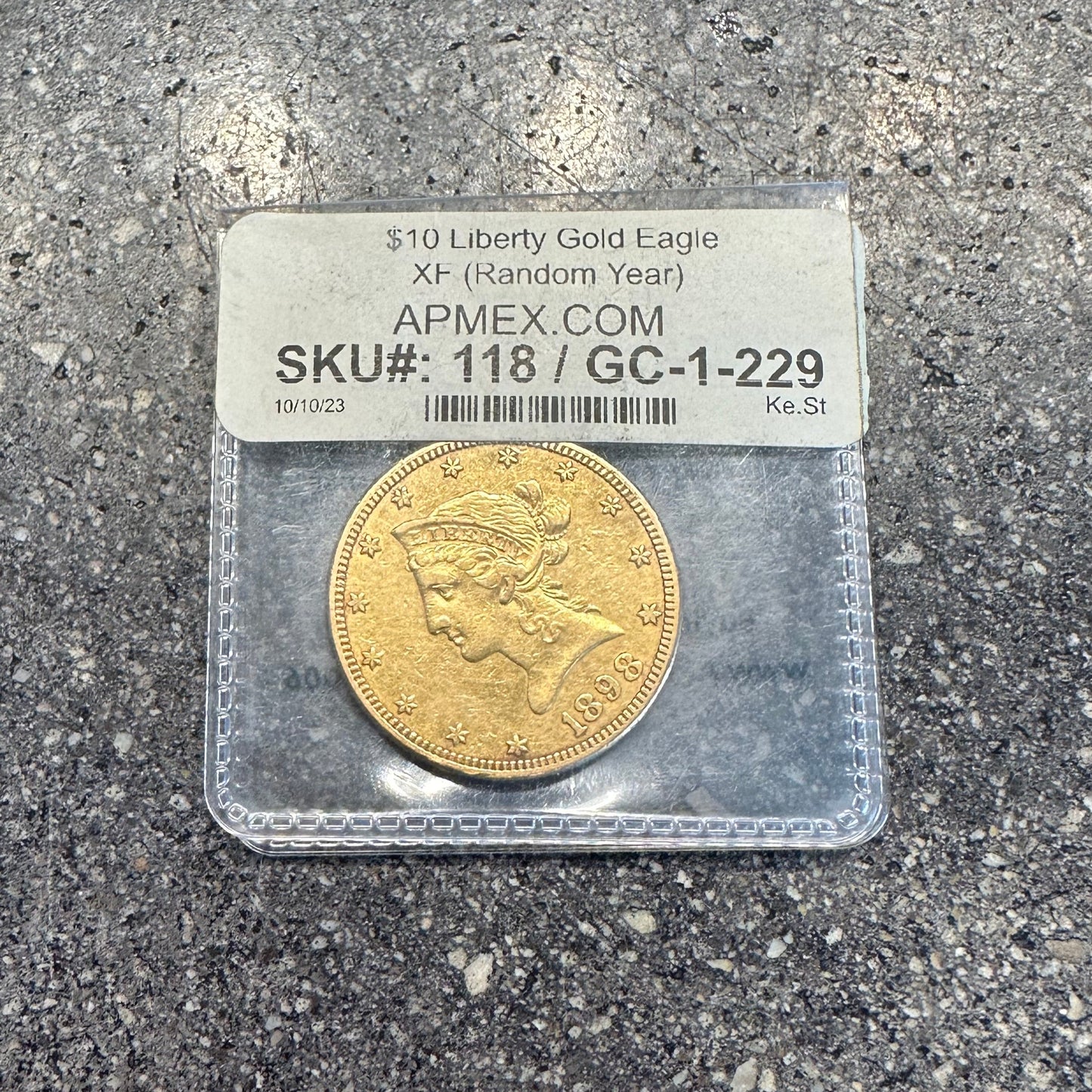 22k U.S. Gold Eagle $10 Coin in authentic plastic sleeve from APMEX.com. - Mountainstruck Coin Jewelry