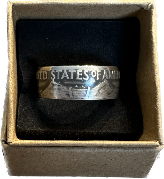 Ben Franklin Half Dollar Silver Coin Ring  - Mountainstruck Coin Jewelry