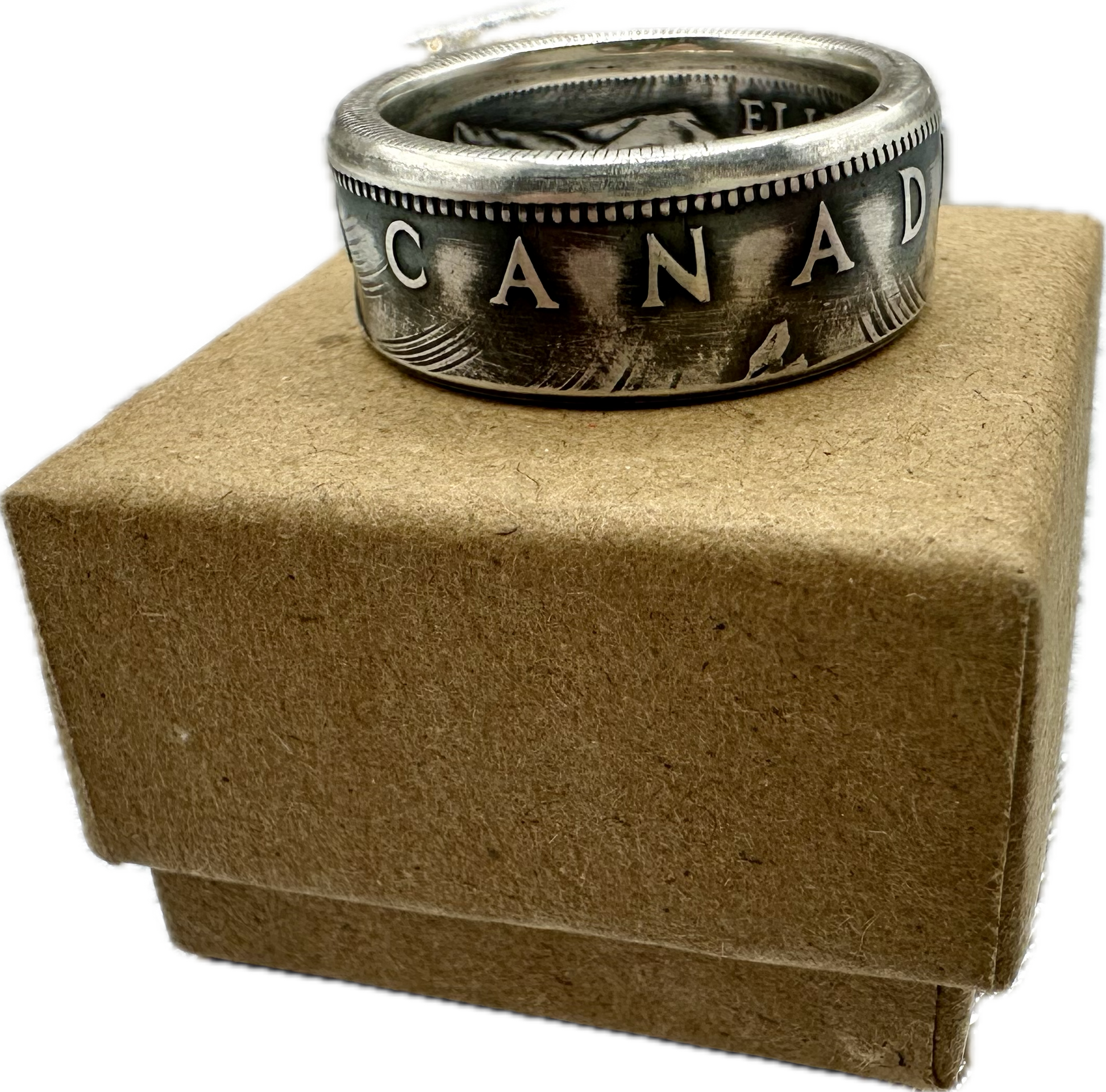 Canada Silver Dollar Coin Ring - Mountainstruck Coin Jewelry