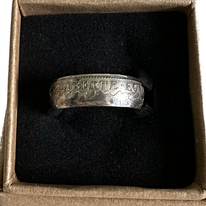 France 1 Franc Silver Coin Ring - Mountainstruck Coin Jewelry