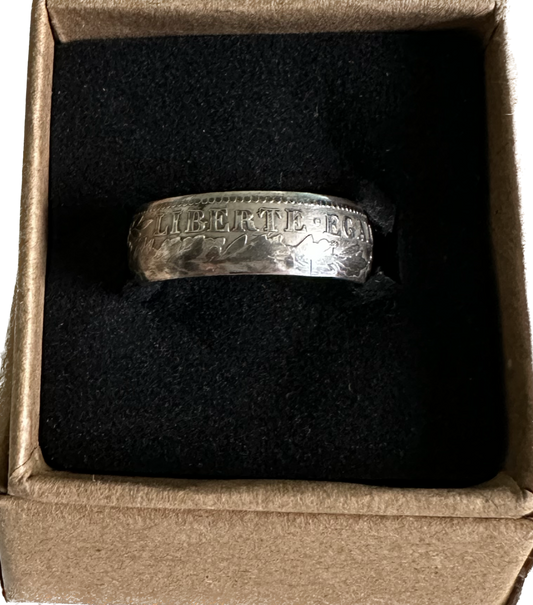 France 1 Franc Silver Coin Ring - Mountainstruck Coin Jewelry