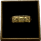Canada Large Cent Leaf Coin Ring 24k gold plated in a brown kraft box on a black velvet kraft box. - Mountainstruck Coin Jewelry