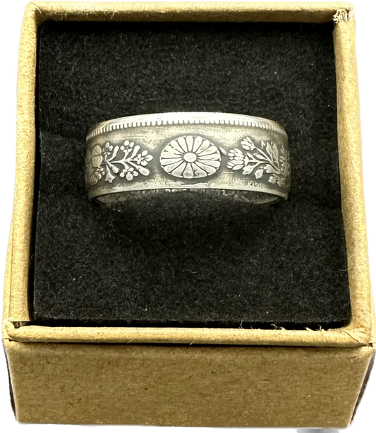 Japan 50 Sen Silver Coin Ring - Mountainstruck Coin Jewelry