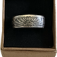Mexico 50 Centavos Silver Coin Ring (Rare) in a brown kraft box on black velvet background.- Mountainstruck Coin Jewelry