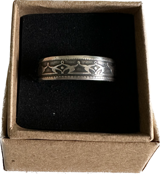 Newfoundland Early 50 Cents Silver Coin Ring - Mountainstruck Coin Jewelry