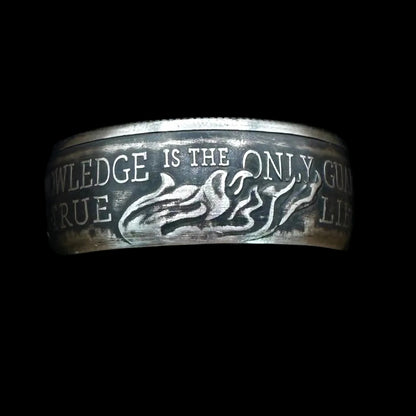 U.S. 2026 Half Dollar Coin Ring on a black velvet background. - Mountainstruck Coin Jewelry