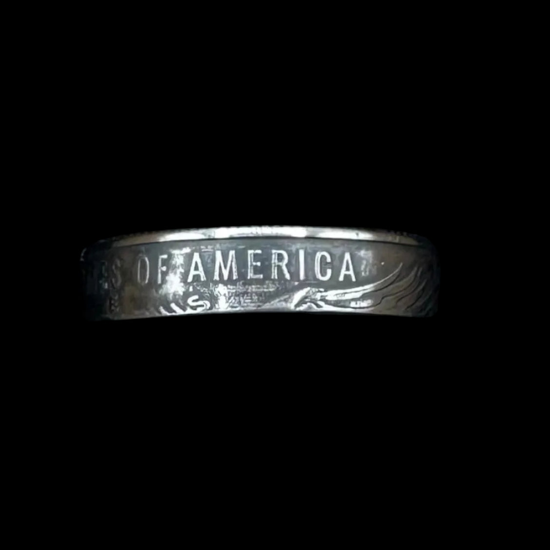 U.S. 2026 "Liberty Over Tyranny" Dime Coin Ring on a black background. -Mountainstruck Coin Jewelry