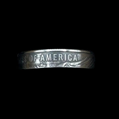 U.S. 2026 "Liberty Over Tyranny" Dime Coin Ring on a black background. -Mountainstruck Coin Jewelry