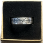 U.S. Barber Silver Quarter Coin Ring (reverse) in a brown kraft box on a black velvet background. - Mountainstruck Coin Jewelry