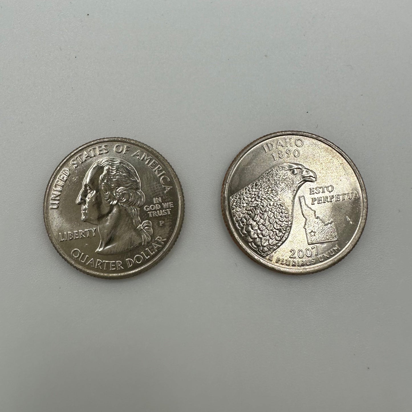 U.S. State Quarter Idaho on a white background. - Mountainstruck Coin Jewelry