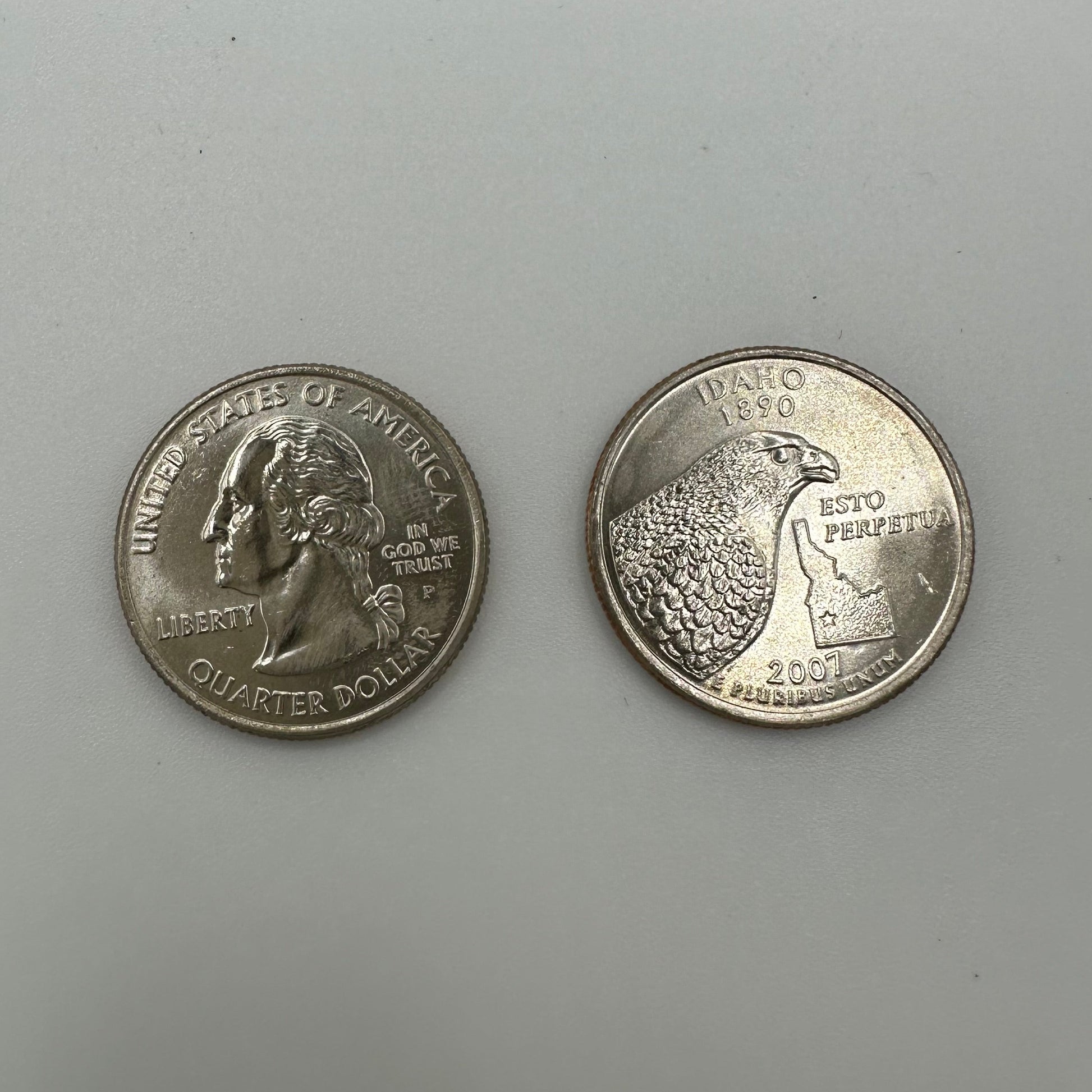 U.S. State Quarter Idaho on a white background. - Mountainstruck Coin Jewelry