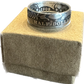 Barber Half Dollar Silver Coin Ring (reverse) on brown kraft box. - Mountainstruck Coin Jewelry