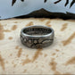 (Rare) Capped Bust Liberty Silver Half Dollar Coin Ring on a wood background. - Mountainstruck Coin Jewelry