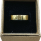 Gold Plated U.S. State Quarter Coin Ring featuring Idaho in a brown kraft box on a black velvet background. - Mountainstruck Coin Jewelry