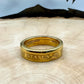 U.S. Presidential Dollar Coin Ring (Reverse) 24k Gold Plated on a light wood round with a metal mountain background. - Mountainstruck Coin Jewelry