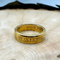 U.S. Presidential Dollar Coin Ring (Reverse) 24k Gold Plated on a light wood round with a metal mountain background. - Mountainstruck Coin Jewelry