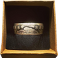 U.S. (Rare) Capped Bust Liberty Silver Half Dollar Coin Ring in brown kraft box with black velvet background. - Mountainstruck Coin Jewelry
