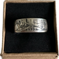 U.S. Walking Liberty Silver Half Dollar Coin Ring on a black velvet background in a brown kraft box. - Mountainstruck Coin Jewelry