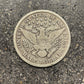 Barber Half Dollar Silver Coin back of coin.