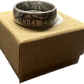 (Rare) Capped Bust Liberty Silver Half Dollar Coin Ring on brown kraft box.