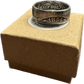Seated Liberty Silver Half Dollar Coin Ring on a brown kraft box.