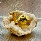 24k Gold Plate U.S. Wheat Penny Coin Cufflinks on a geode - Mountainstruck Coin Jewelry