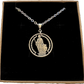 Silver Lady Swiss 1 Franc Cut Coin Necklace