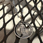 Silver Lady Swiss 1 Franc Cut Coin Necklace