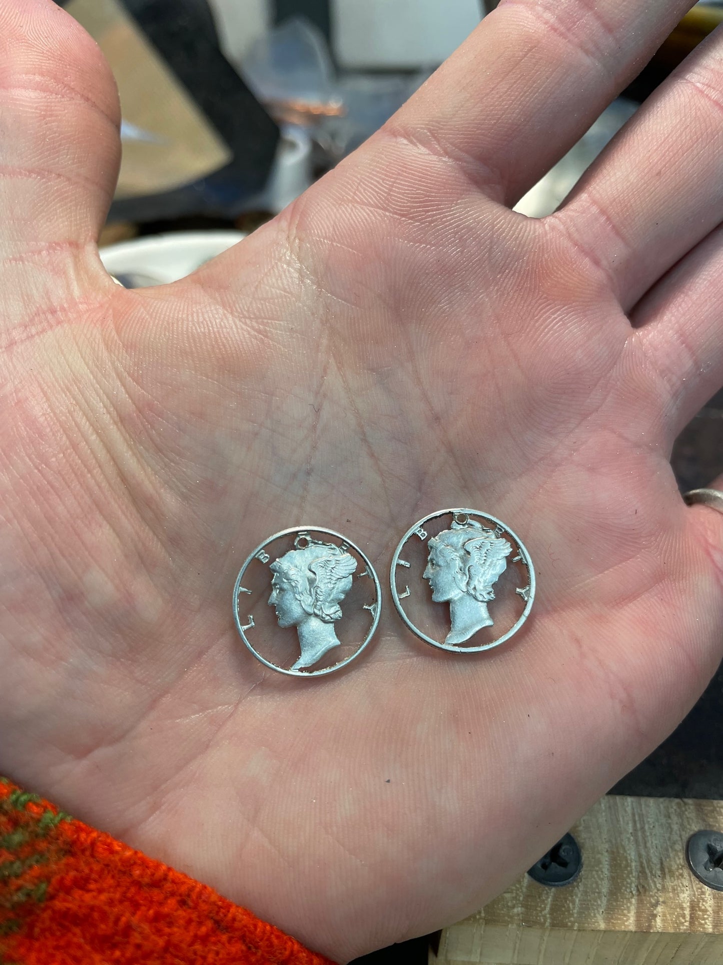 U.S. Mercury Dime Silver Earrings