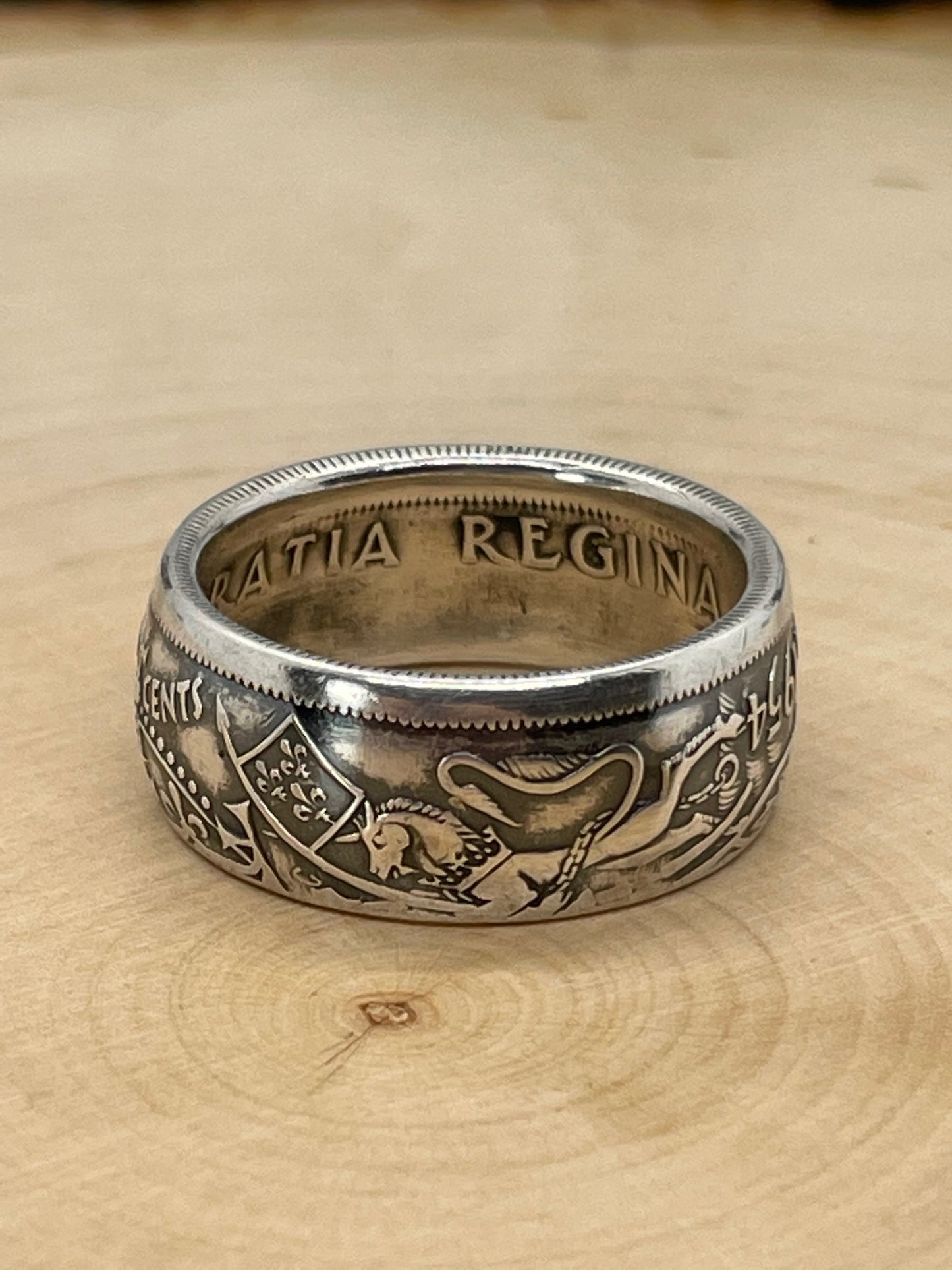 Canada 50 Cents Silver Ring (Lion + Unicorn)